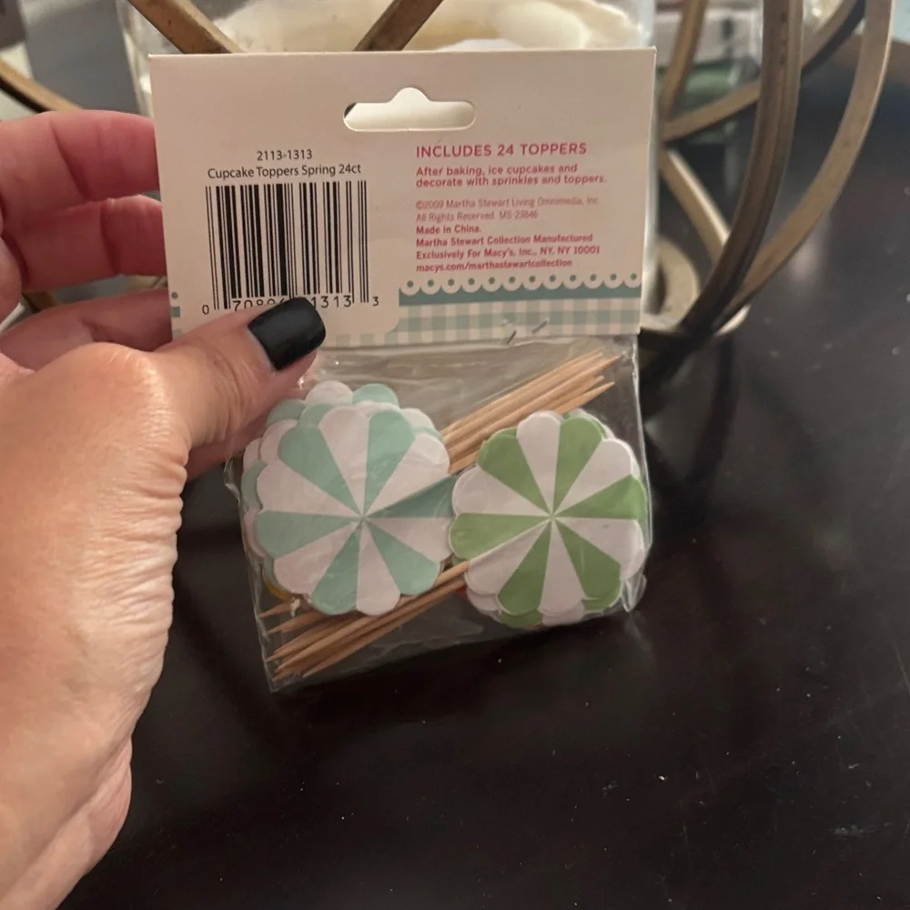 Martha Stewart Red and Yellow Cupcake Toppers
